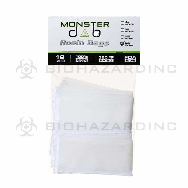 Monster Dab | Rosin Bags | 180μ - 2" x 10" - 12 Count Rosin Bag Monster Dab   