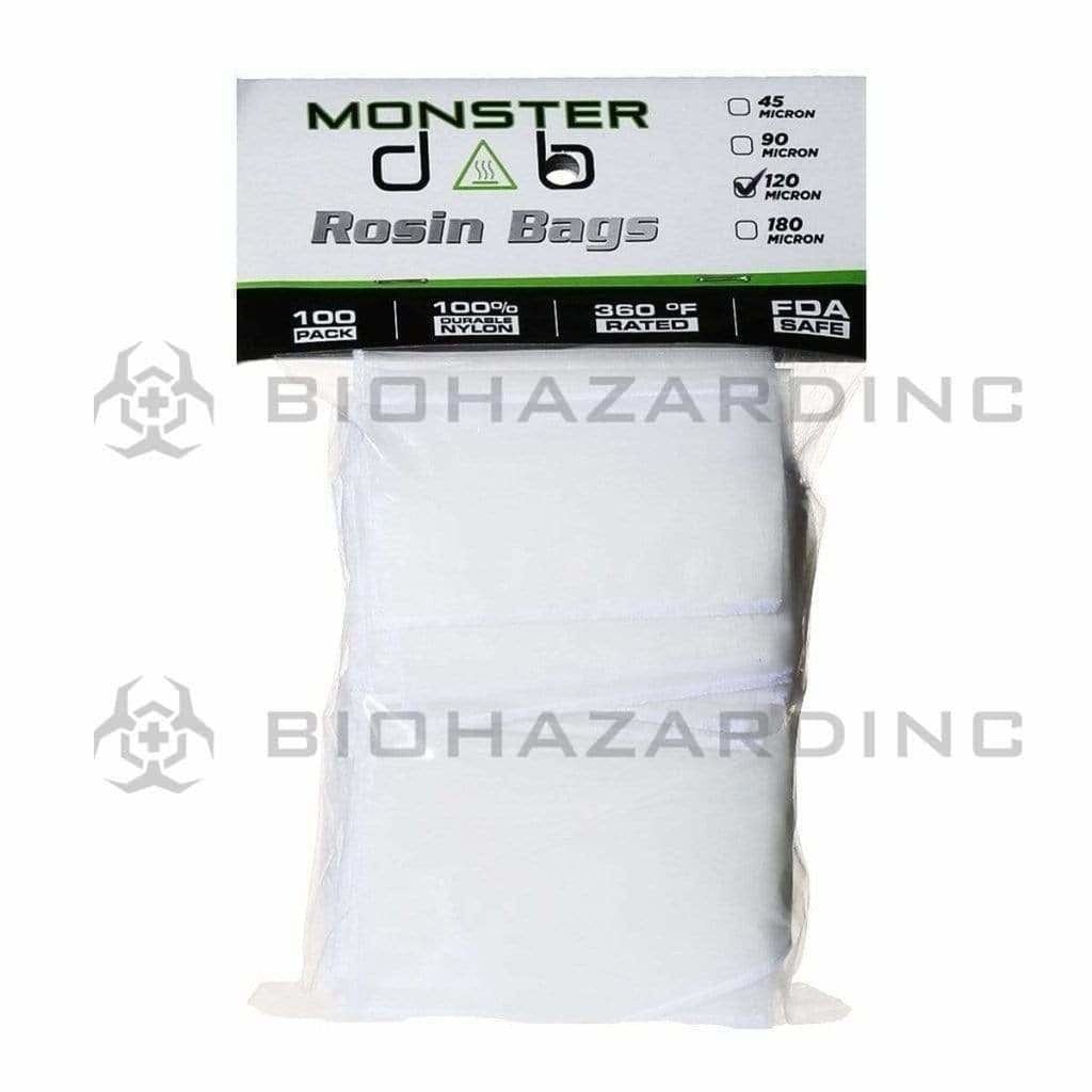 Monster Dab | Rosin Bags | 120μ - 2" x 4" - 100 Count Rosin Bag Monster Dab   
