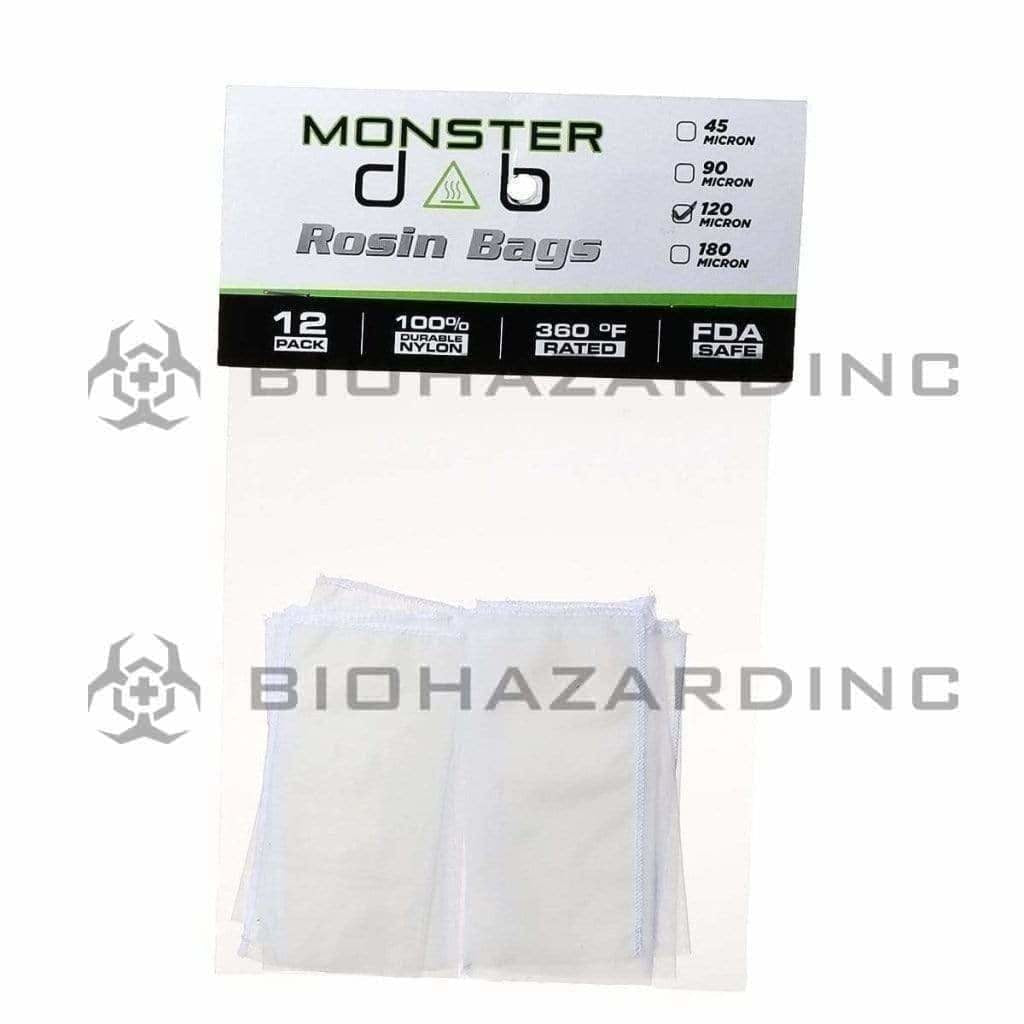 Monster Dab | Rosin Bags | 120μ - 2" x 4" - 12 Count Rosin Bag Monster Dab   