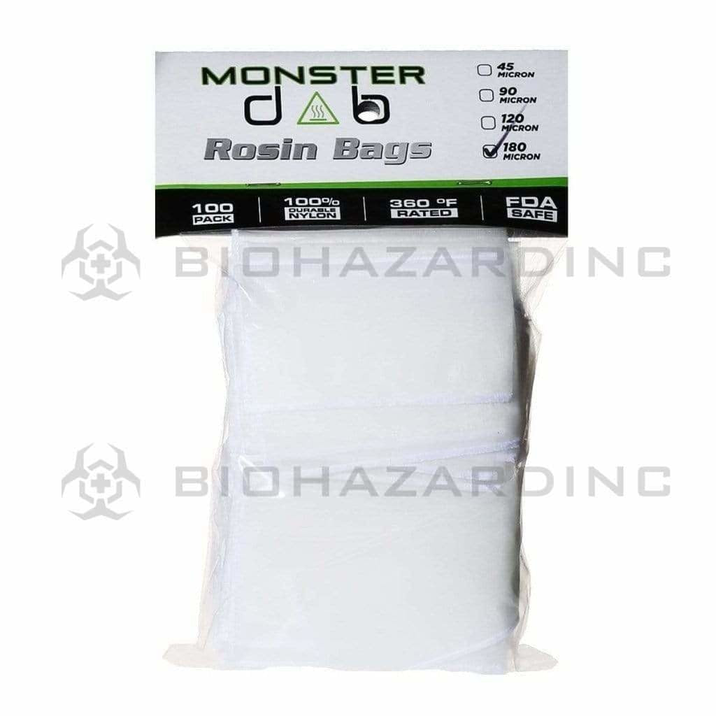 Monster Dab | Rosin Bags | 180μ - 2" x 4" - 100 Count Rosin Bag Monster Dab   