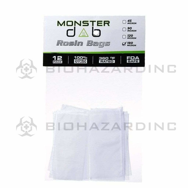 Monster Dab | Rosin Bags | 180μ - 2" x 4" - 12 Count Rosin Bag Monster Dab   