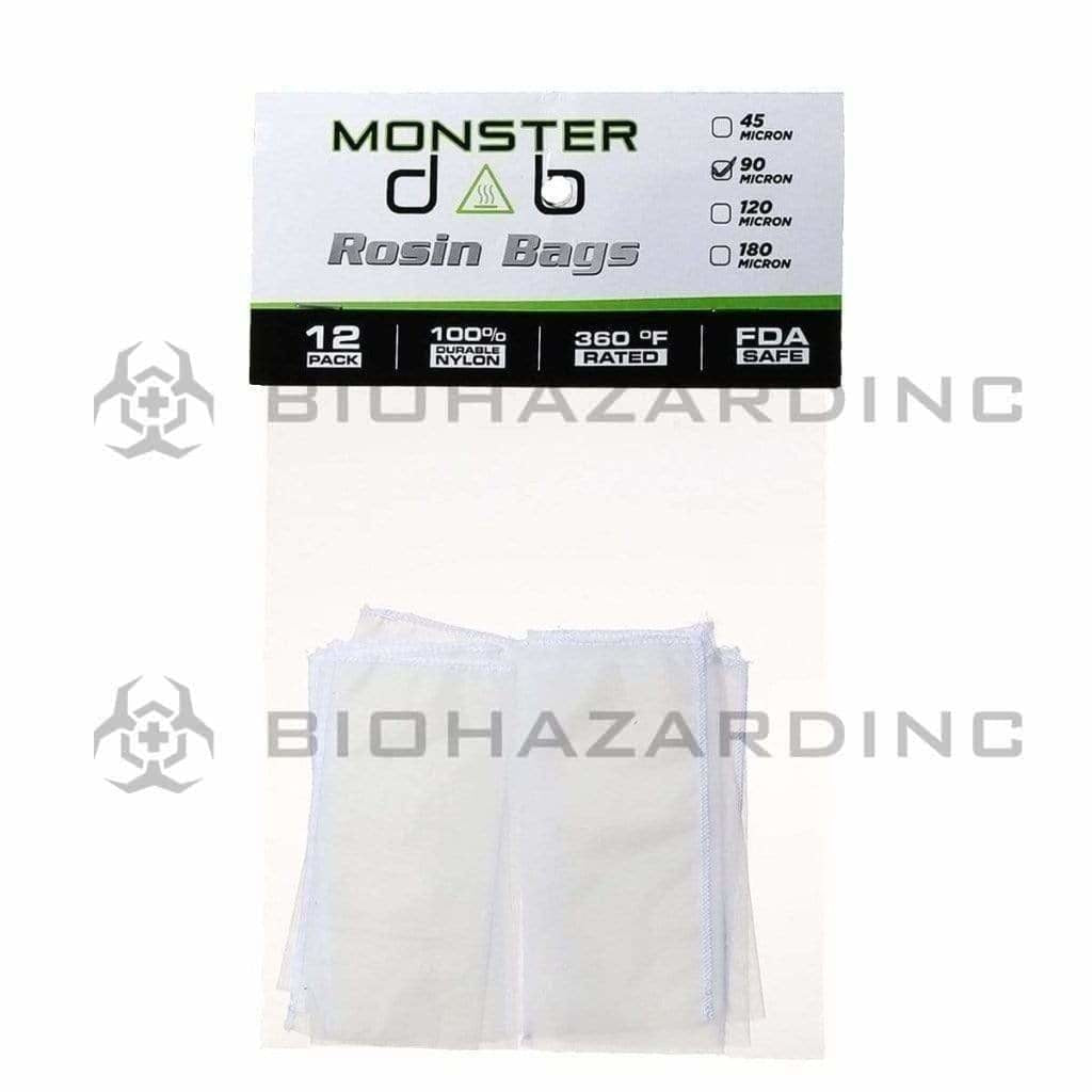 Monster Dab | Rosin Bags | 90μ - 2" x 4" - 12 Count Rosin Bag Monster Dab   