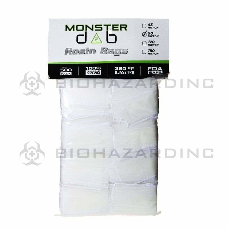 Monster Dab | Rosin Bags | 90μ - 2" x 4" - 500 Count Rosin Bag Monster Dab   