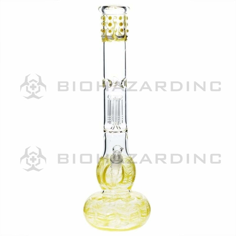 Wrap & Rake | Single Chamber 6-Arm Tree Percolator Double Bubble Water Pipe | 20" - 19mm - Various Colors Glass Bong Biohazard Inc   