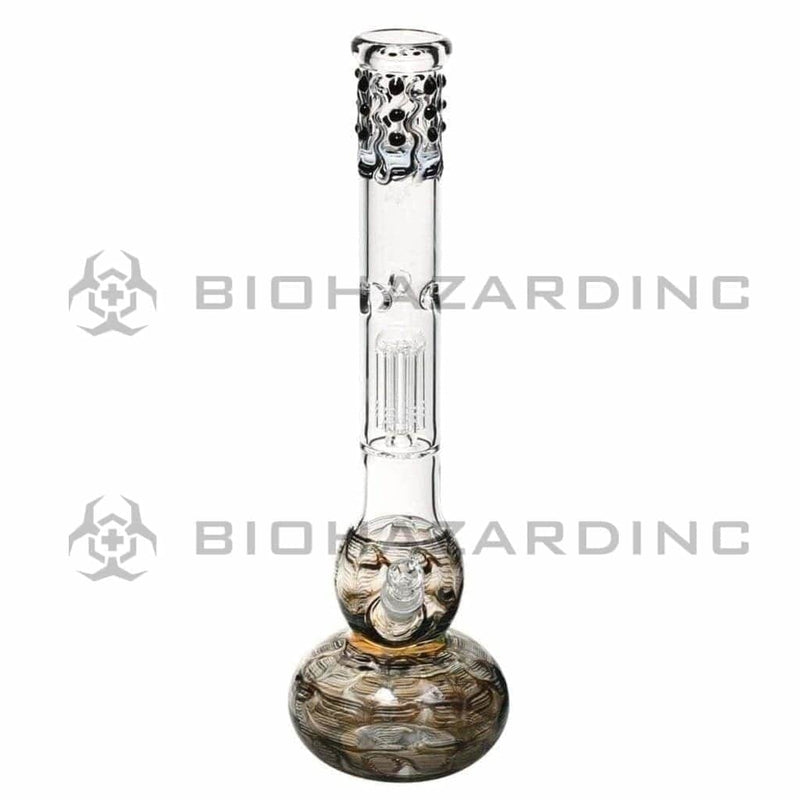 Wrap & Rake | Single Chamber 6-Arm Tree Percolator Double Bubble + Marbles Water Pipe | 20" - 19mm - Various Colors Glass Bong Biohazard Inc   