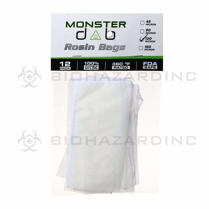 Monster Dab | Rosin Bags | 120μ - 3" x 6" - 12 Count Rosin Bag Monster Dab   
