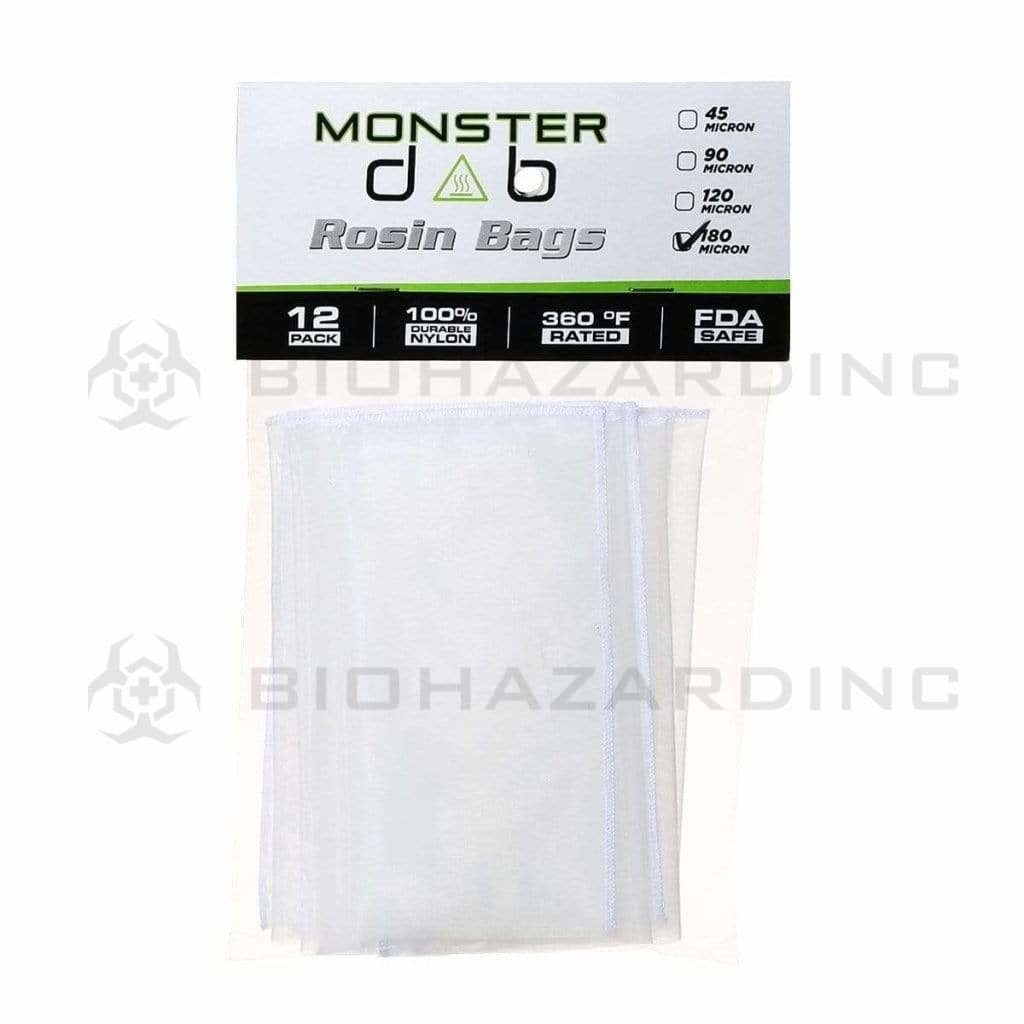 Monster Dab | Rosin Bags | 180μ - 3" x 6" - 12 Count Rosin Bag Monster Dab   