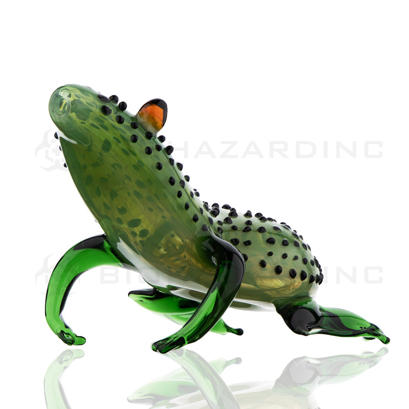 Novelty | Frog Glass Hand Pipe | 5" - Glass - Various Colors Glass Hand Pipe Biohazard Inc   