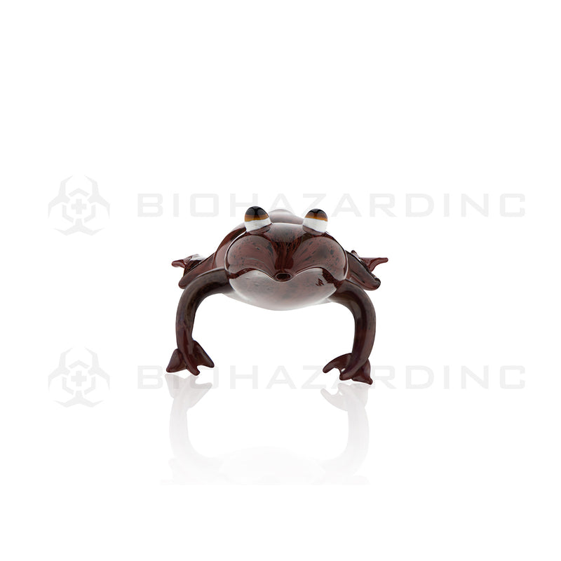 Novelty | Frog Glass Hand Pipe | 5" - Glass - Various Colors Glass Hand Pipe Biohazard Inc   