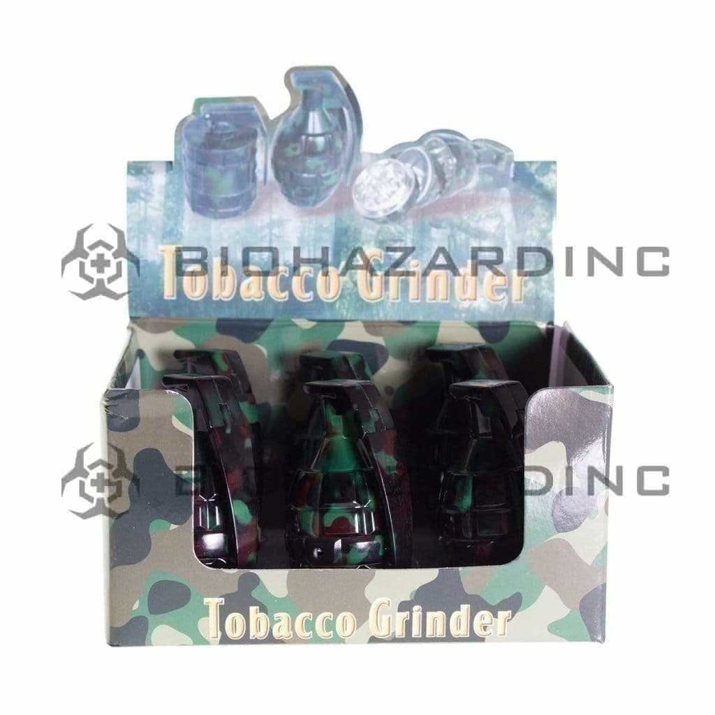 Grinder | Grenade Grinder | 3 Piece - 40mm - 6 Count Metal Grinder Biohazard Inc   