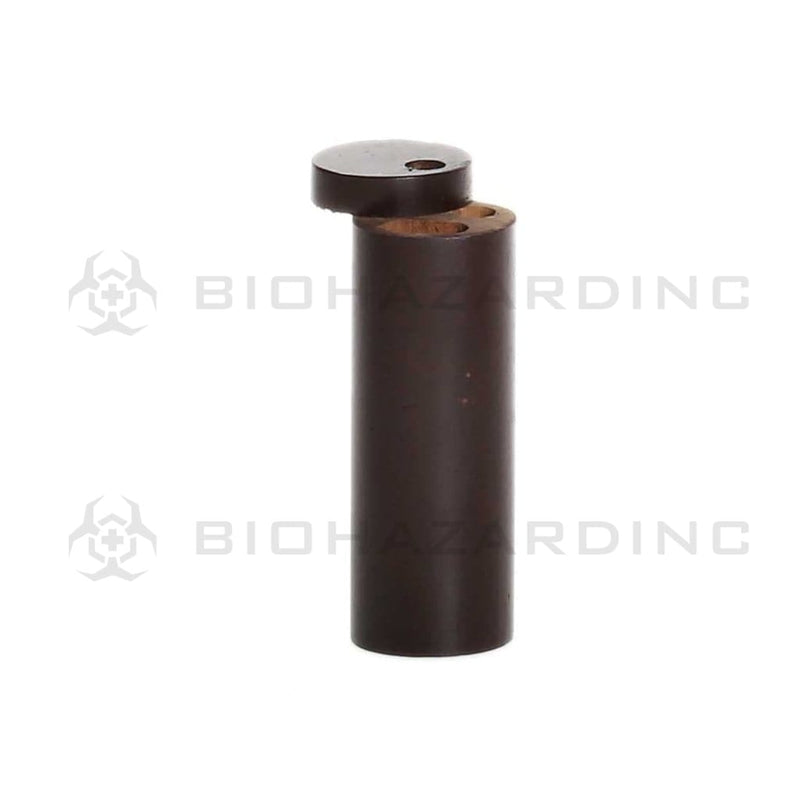 Hand Pipe | Large Cylinder Dugout | 4.5" - Wood - Various Colors Dug Out Biohazard Inc Espresso  