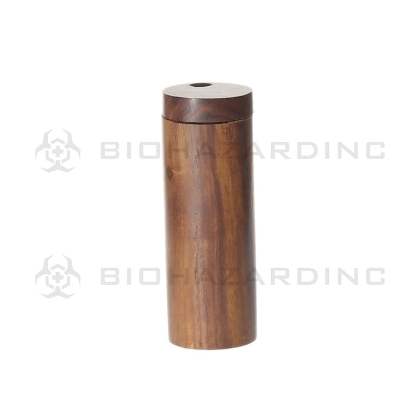 Hand Pipe | Large Cylinder Dugout | 4.5" - Wood - Various Colors Dug Out Biohazard Inc Light Walnut  