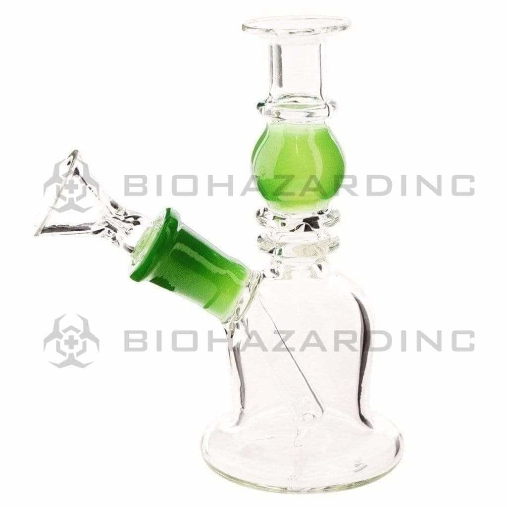 Water Pipe | Double Maria Straight Bong | 5" - 14mm - Various Colors Dab Rig Biohazard Inc Green  