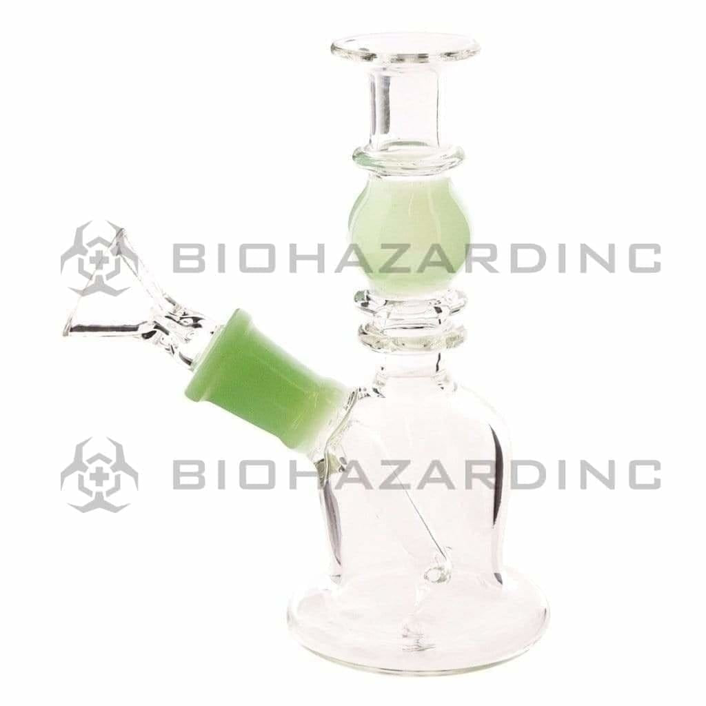 Water Pipe | Double Maria Straight Bong | 5" - 14mm - Various Colors Dab Rig Biohazard Inc Jade Green  
