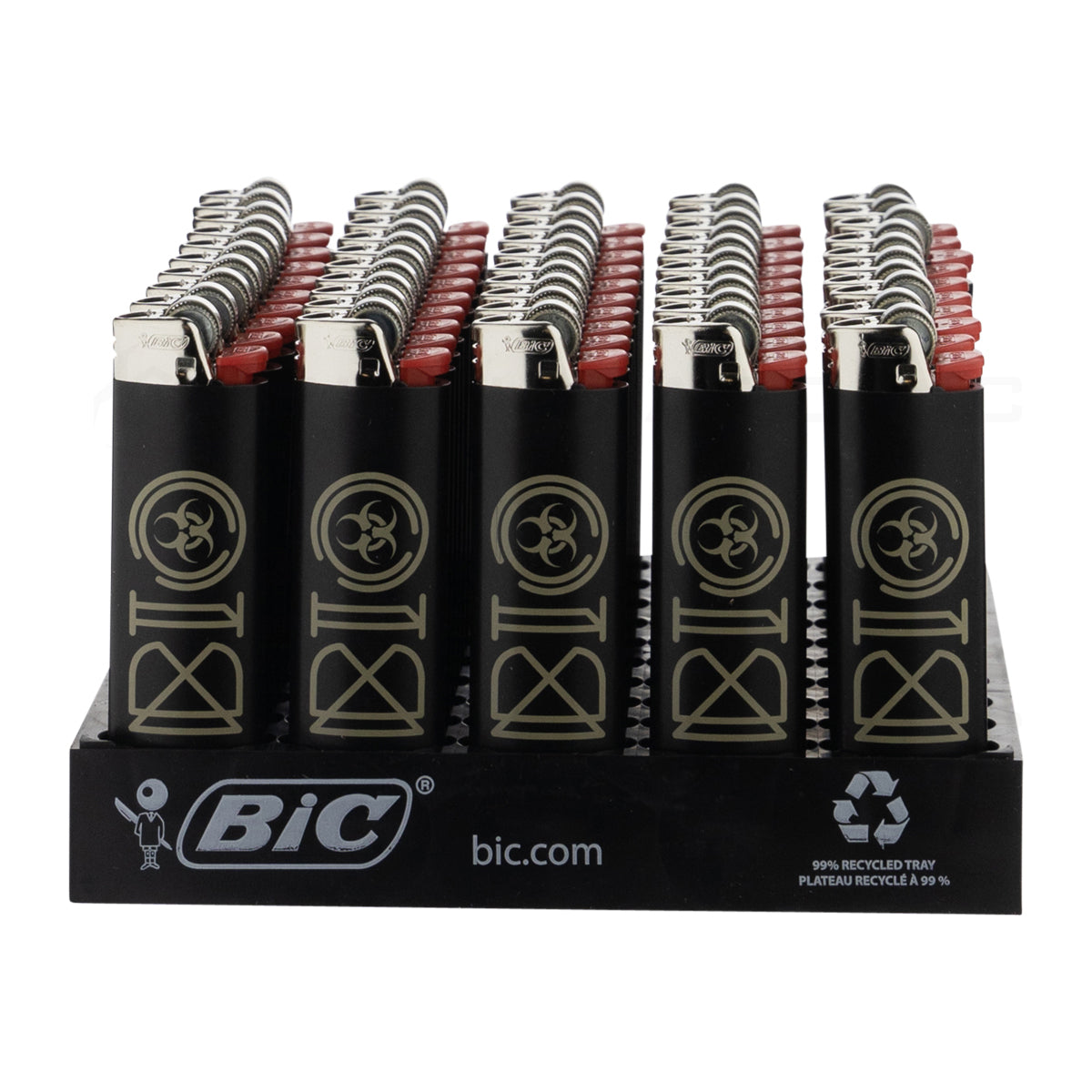BIC® | 'Retail Display' BIO Glass Gold Logo Lighters | 50 Count Lighters BIC   