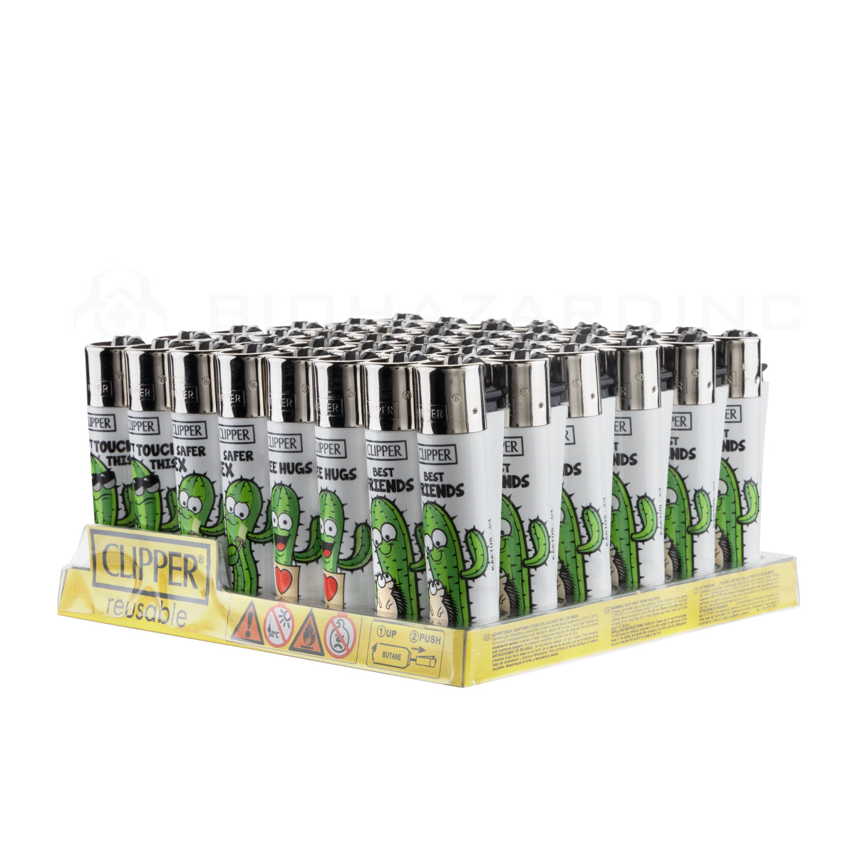Clipper® | 'Retail Display' Cactus Designs Lighters | 48 Count Lighters Clipper   