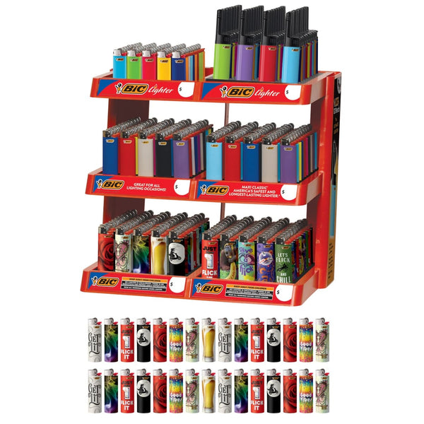 BICライター　ディスプレイ BIC® Lighters | 6 Tier Powerhouse Plastic Display w/ EZ Reach | 320 Co