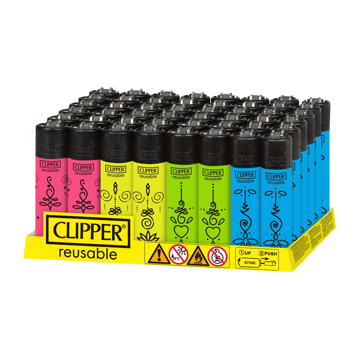 Clipper® | 'Retail Display' Tattoo Lighters | 48 Count Lighters Clipper   