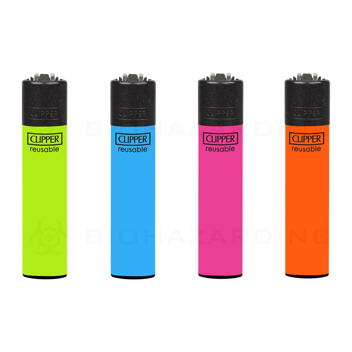 Clipper® | 'Retail Display' Mini Solid Fluo Lighters | 48 Count Lighters Clipper   