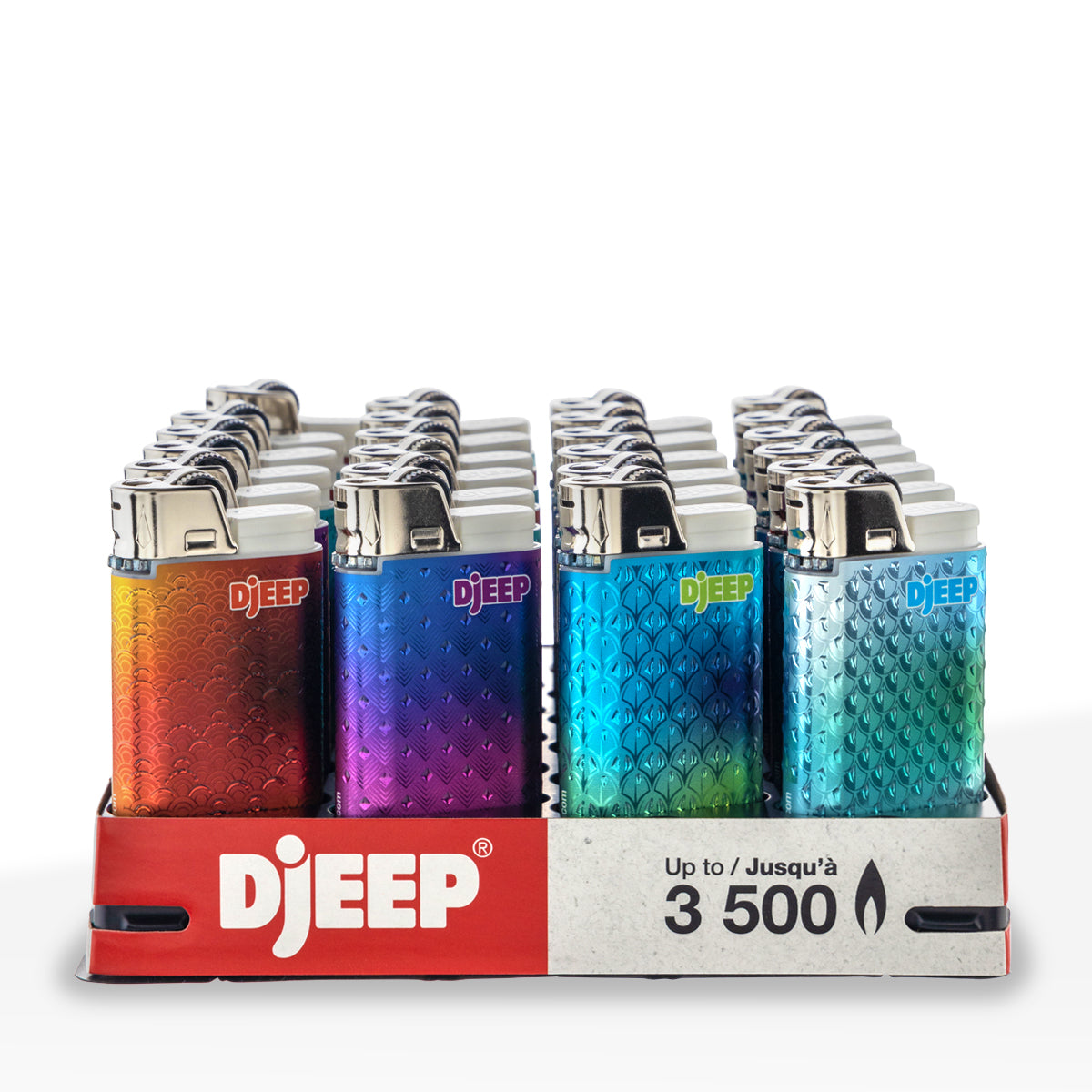 ラッキーページ DJEEP Pocket Lighters, VIBRANT Collection, 4 Count Pack - BIC