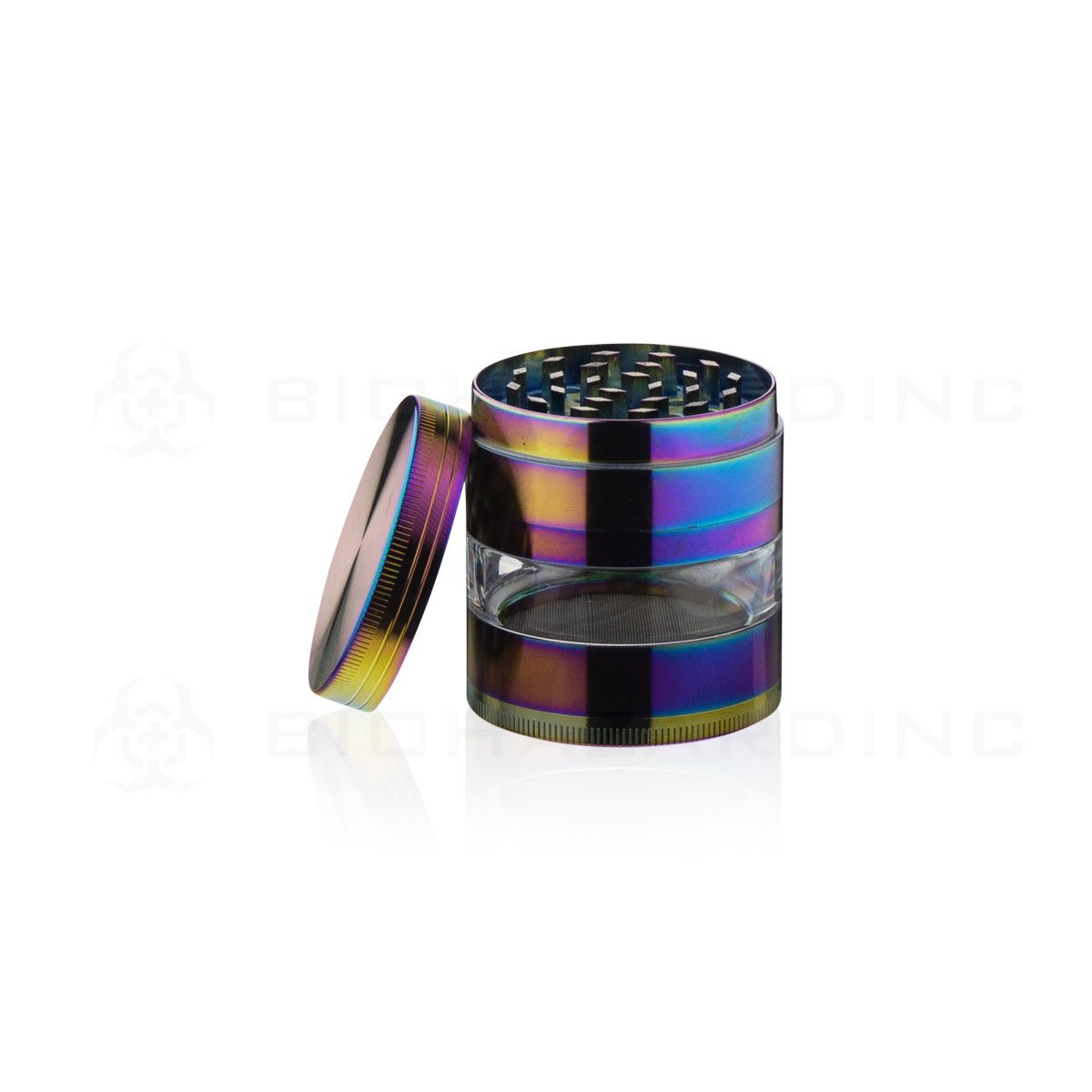 Grinder | Aluminum Magnetic Herb Grinder | 4 Piece - 52mm - Rainbow  Biohazard Inc   