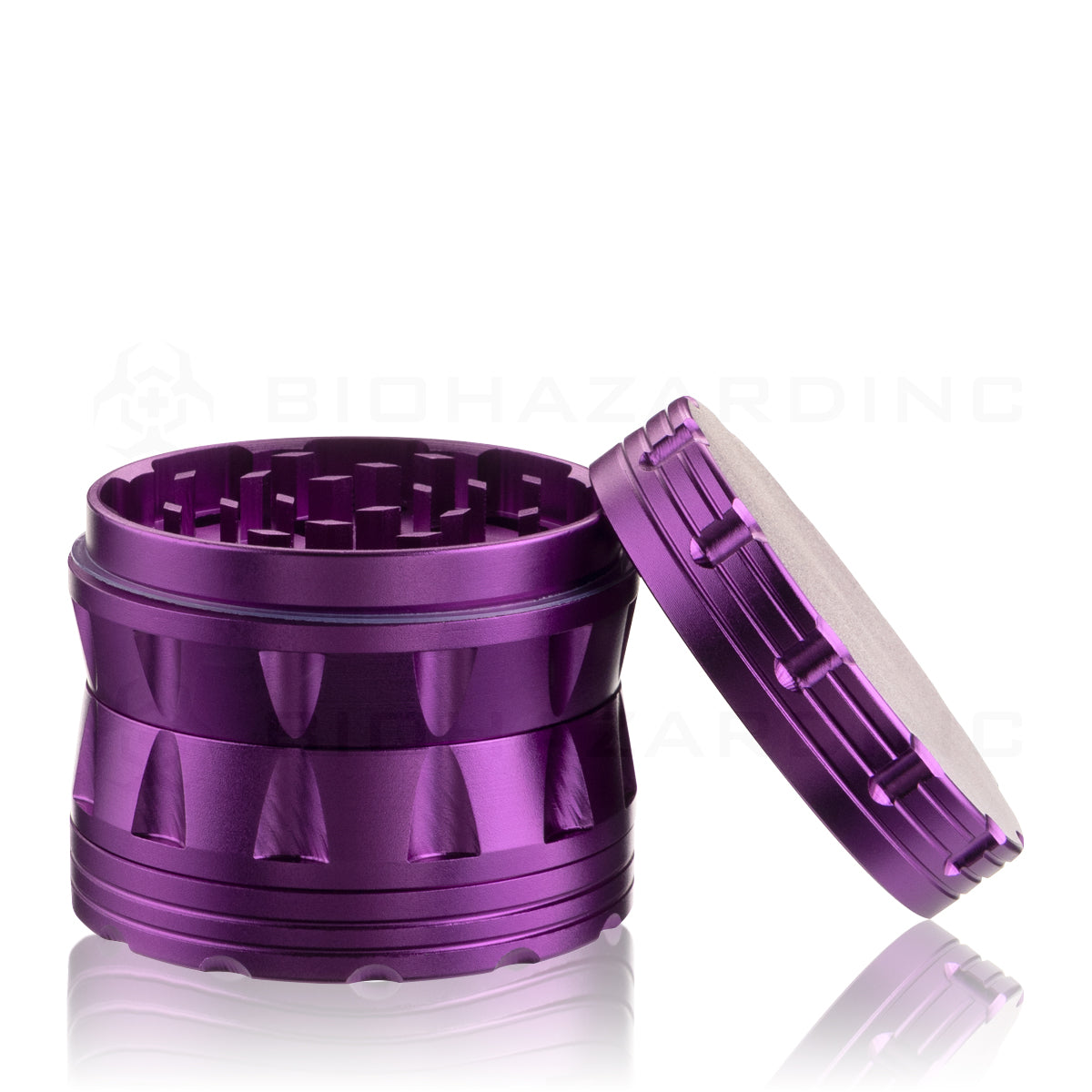 Metal Grinder | 4pc 65mm x 52mm | PURPLE Metal Grinder Biohazard Inc   