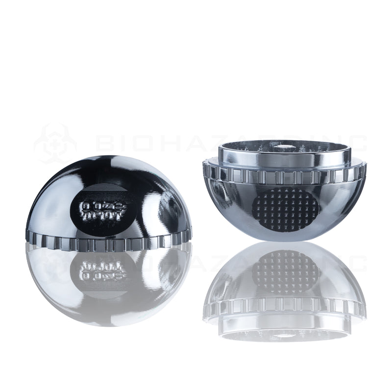 OOZE Grinder | Saturn Globe Magnetic 50mm Grinder | 4 Piece - Chrome Metal Grinder Ooze   