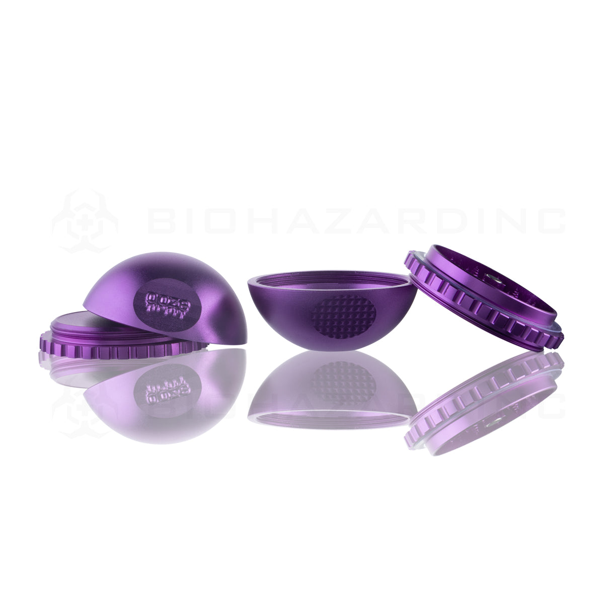 OOZE® | Saturn Globe Magnetic Grinder | 4 Piece - Purple Metal Grinder Ooze   