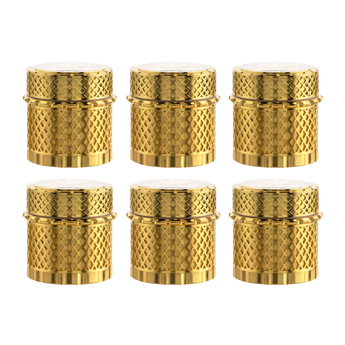 Grinder | 'Retail Display' Gold Grinder w/ Rasta Leaf | 4 Piece - 545mm - 12 Count Grinder Biohazard Inc   