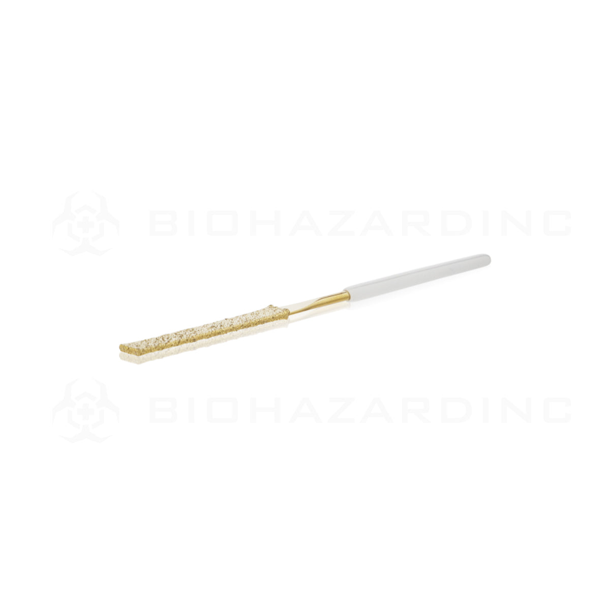 Dab Tools | Diamond Plated Dab Tool | ?" - Metal - White Dab Stick Tool Biohazard Inc   