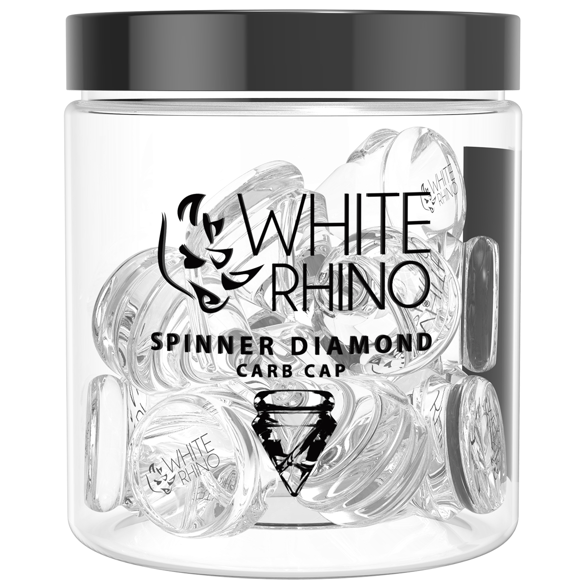 White Rhino | Diamond Spinner Cap | 15 Count Carb Cap Biohazard Inc   
