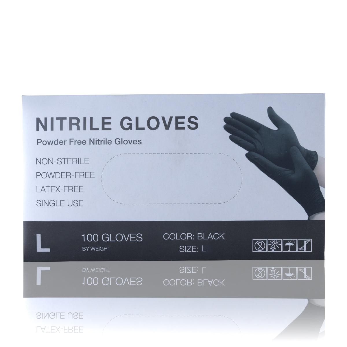 Gloves | Nitrile Disposable Gloves | Various Sizes Gloves Biohazard Inc Large - 100 Count  