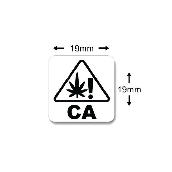 California | CA Universal Product Symbol Labels | .75in x .75in - Squa
