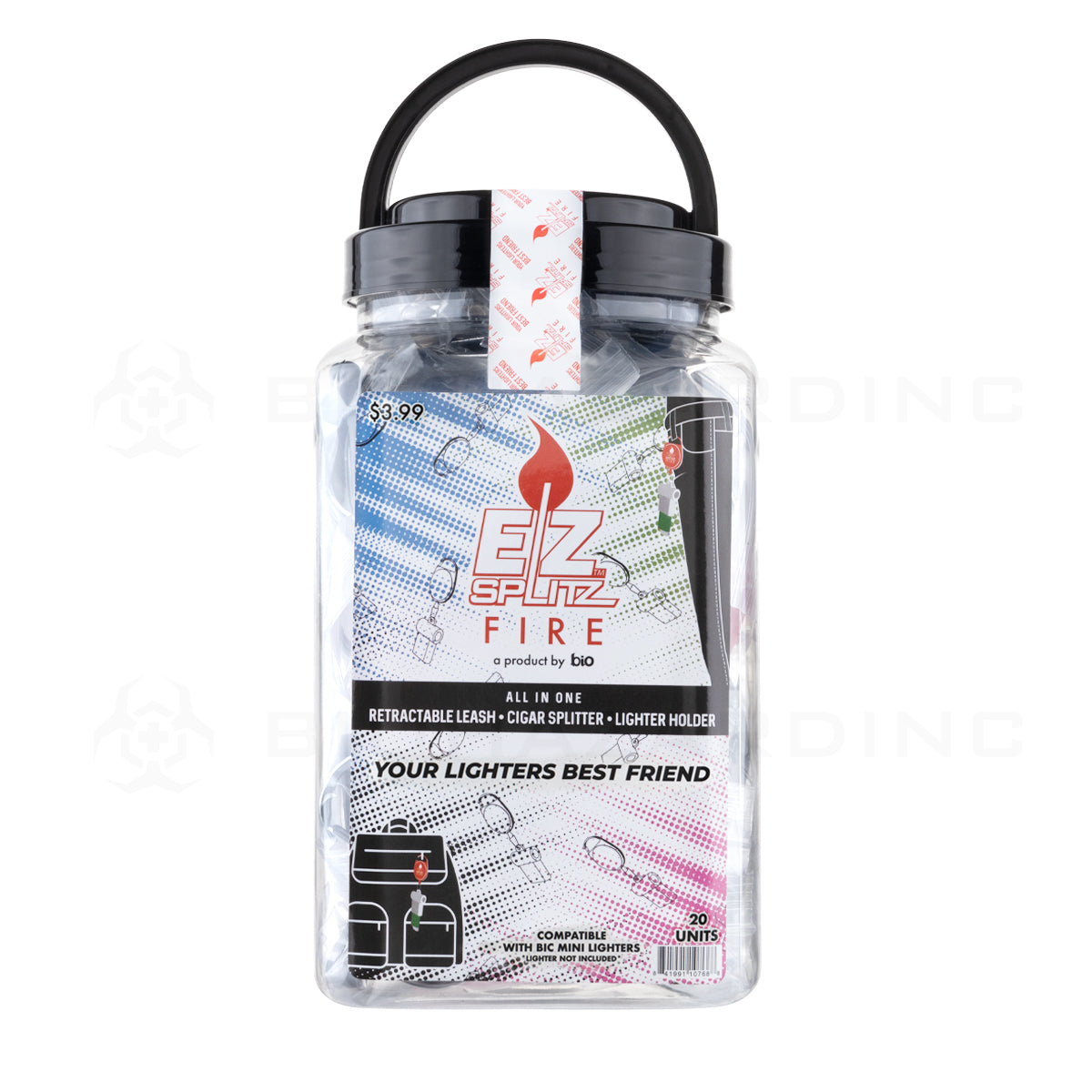 EZ Splitz | FIRE Cigarillo Blunt Splitter & Lighter Holder | Assorted