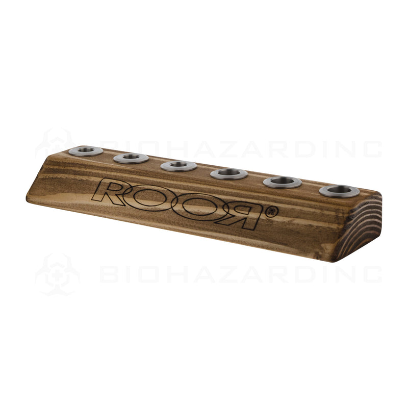 RooR® | Wooden Bowl Holder | 14mm/19mm - 6 Hole - Dark Wood  Roor   