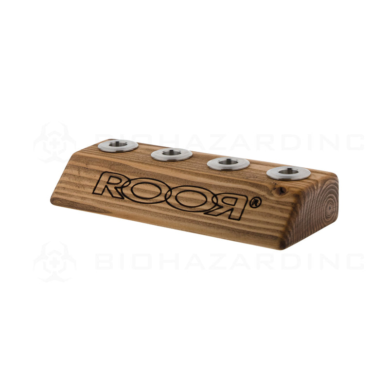 RooR® | Wooden Bowl Holder | 14mm - 4 Holder - Dark Wood  Roor   