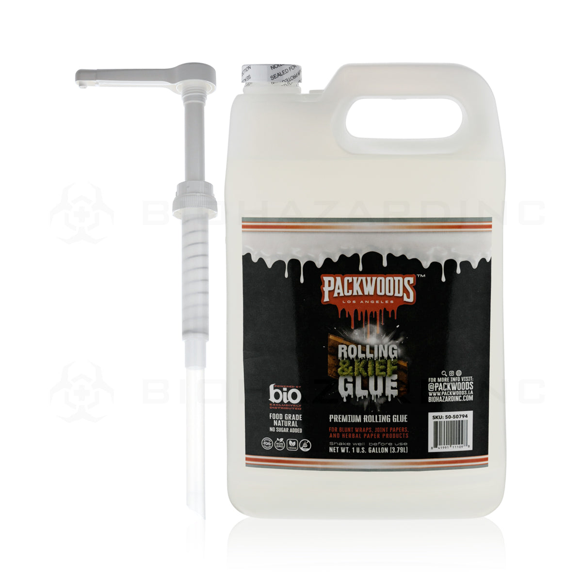 Packwoods™ x BIO™ | Blunt Rolling & Kief Glue | 1 Gallon Rolling Glue Biohazard Inc   