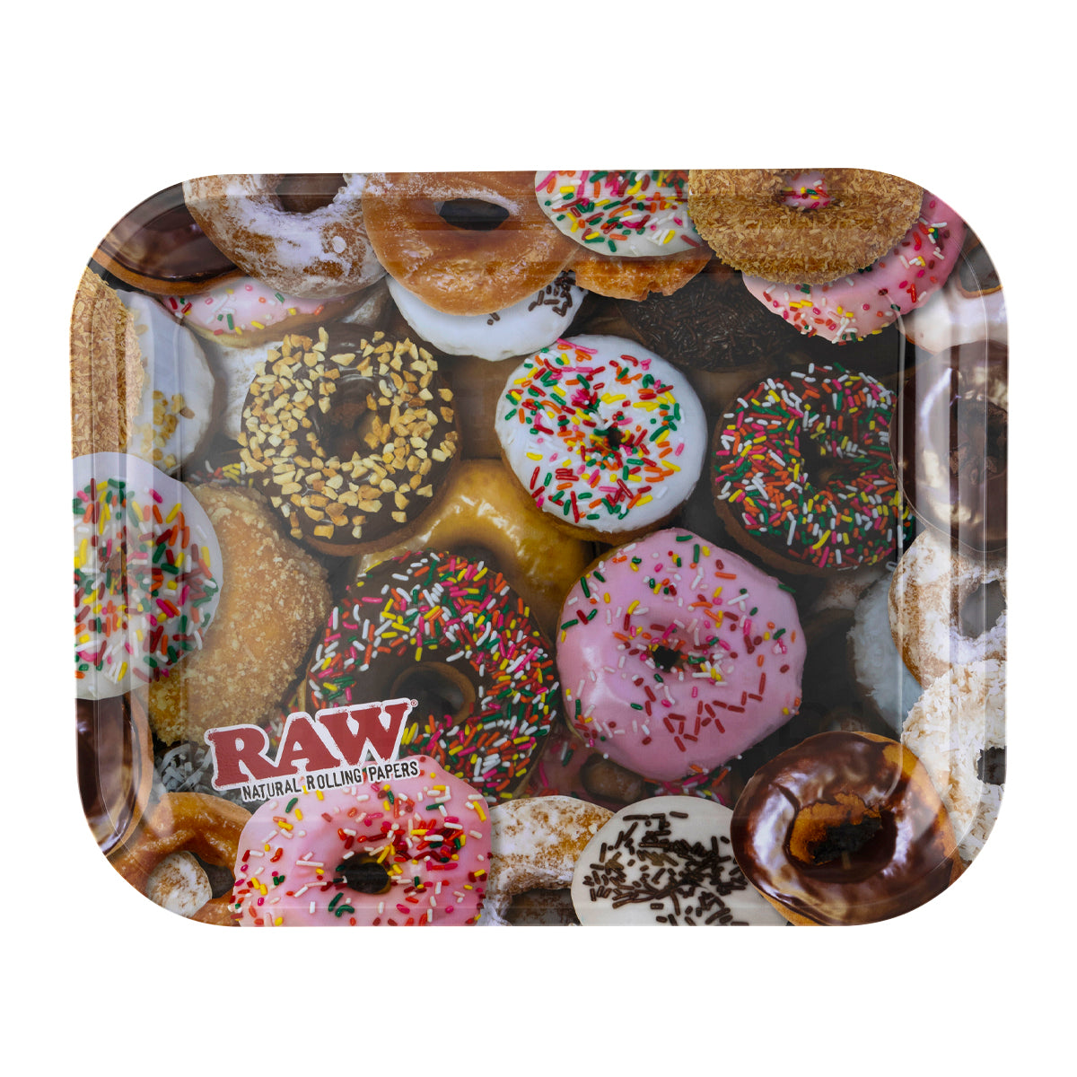 Raw® | Rolling Tray - Donuts | 13in x 11in - Large - Metal Rolling Tray Raw   