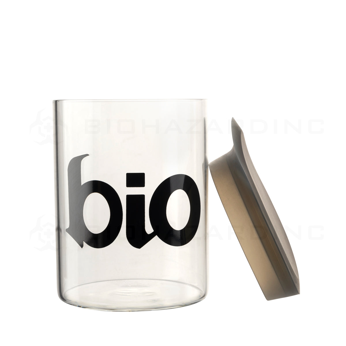BIO Glass | Stash Nug Glass Jar w/ Airtight Lid | 4.75" - 1 Ounce - Various Colors Glass Jar Biohazard Inc Black  