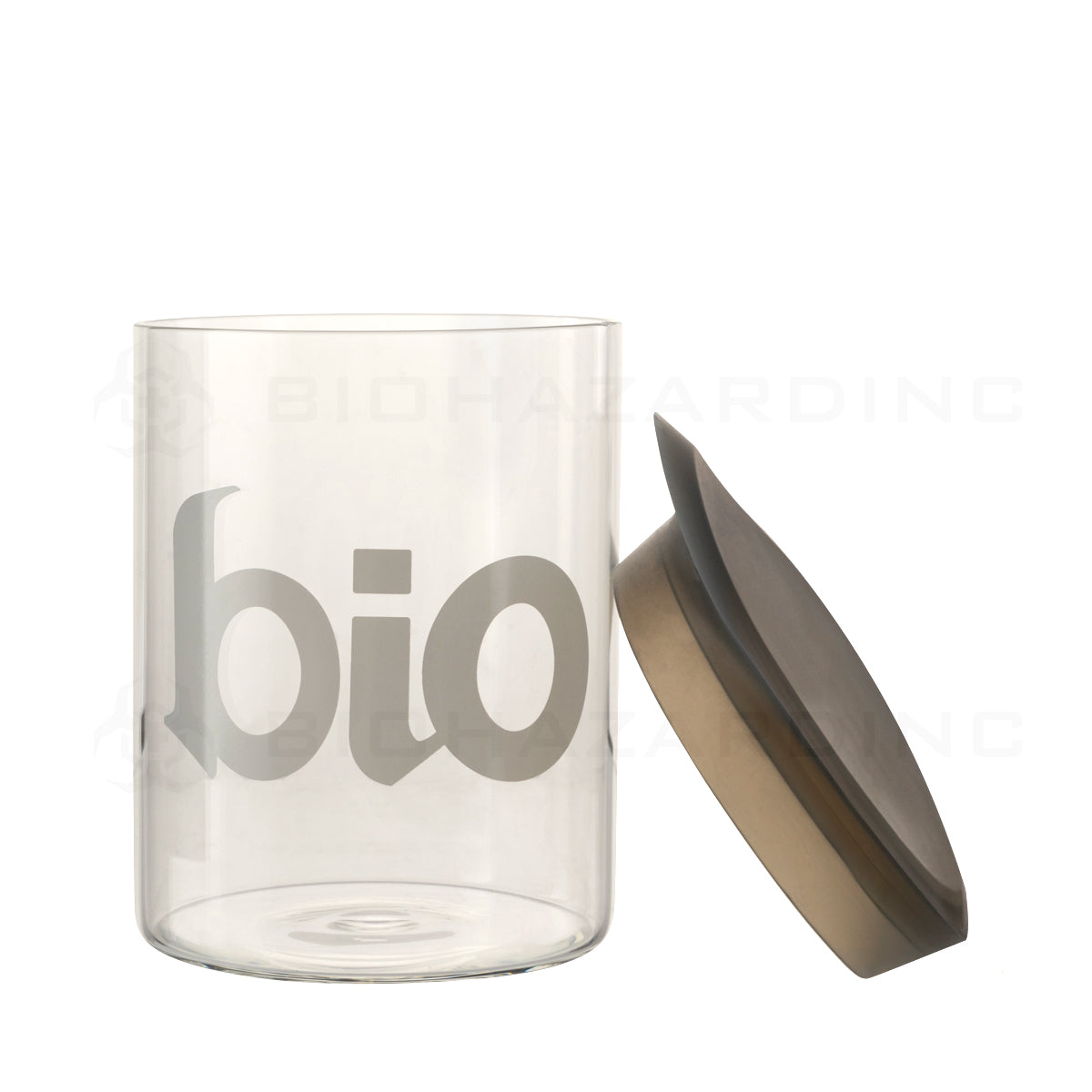 BIO Glass | Stash Nug Glass Jar w/ Airtight Lid | 4.75" - 1 Ounce - Various Colors Glass Jar Biohazard Inc White  