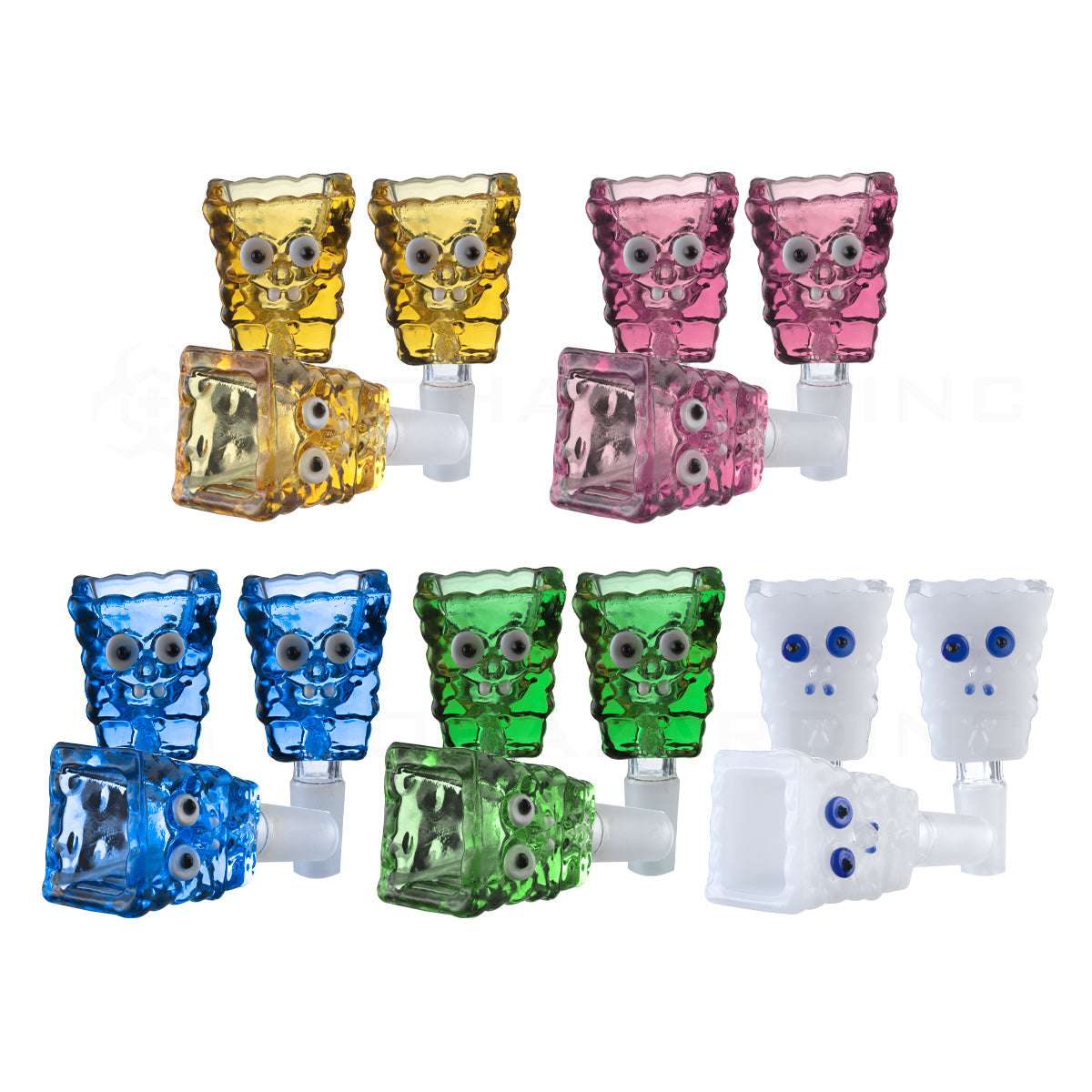 Novelty | SB Party Bowl | 14mm - Assorted Colors - 15 Count 14mm Bowl Biohazard Inc   