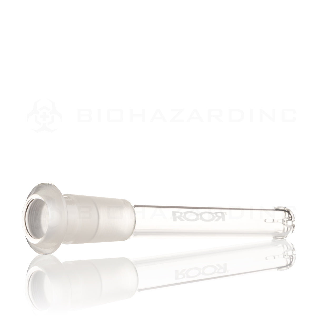 RooR® | Gridded Downstem - 19mm Joint / 14mm Bowl | Clear Downstem Biohazard Inc   