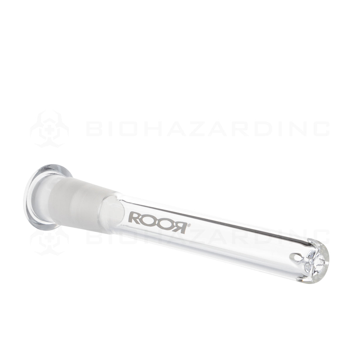 RooR® | Gridded Downstem - 19mm Joint / 14mm Bowl | Clear Downstem Biohazard Inc   
