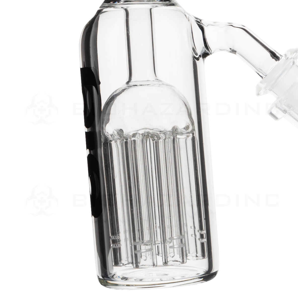 BIO Glass | 6-Arm Tree Percolator Ashcatcher - Black | 5.5" - 14/14 Joint - 45° Ash Catcher Bio Glass   