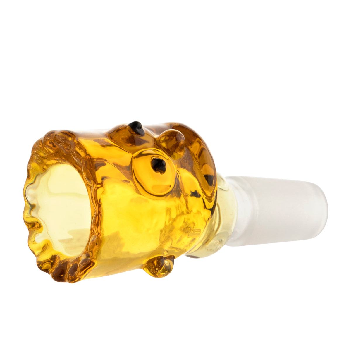 Novelty | Cartoon Face Bowl | 14mm - Amber Glass Bowl Biohazard Inc   