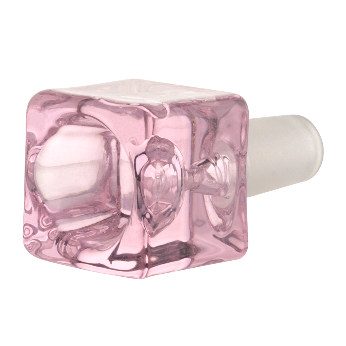 Bowl | Cube Bowl | 14mm - Pink Glass Bowl Biohazard Inc   