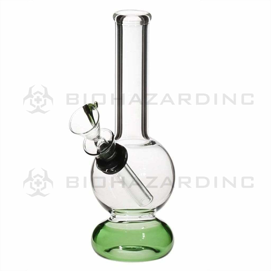 Water Pipe | Mini Water Pipe w/ Slider Bowl | 6" - Slide - Various Colors Glass Bong Biohazard Inc Green  