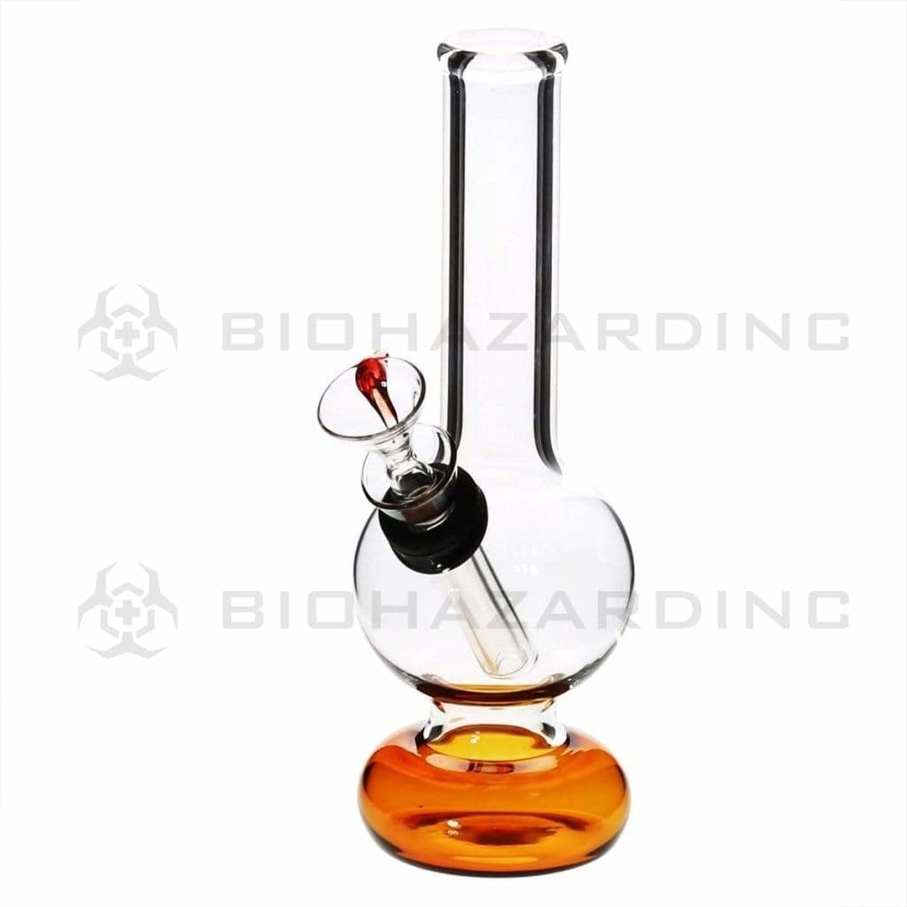 Water Pipe | Mini Water Pipe w/ Slider Bowl | 6" - Slide - Various Colors Glass Bong Biohazard Inc Orange  