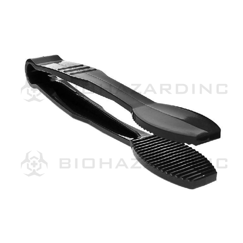6" Polycarbonate Flat Grip Tong - Black Tong Biohazard Inc   