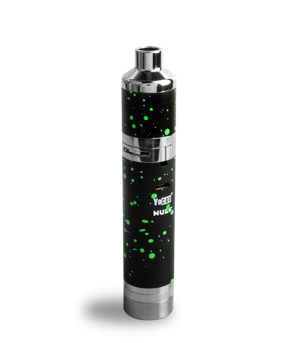 Youcan x Wulf Vape Pen | Evolve Plus XL Rechargeable Vaporizer in Various Colors | 1400mAh Vape Pen Yocan Black - Green Spatter  